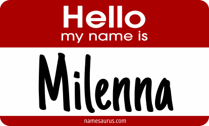Hello my name is Milenna png download