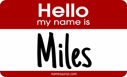 Hello my name is Miles png download