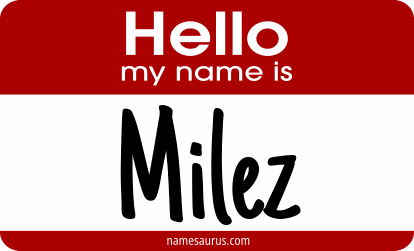 Hello my name is Milez png download