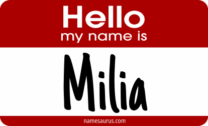 Hello my name is Milia png download