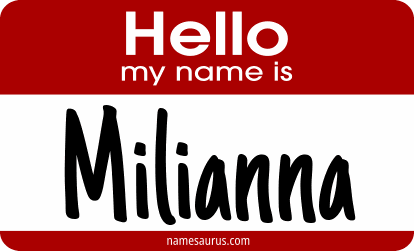 Hello my name is Milianna png download