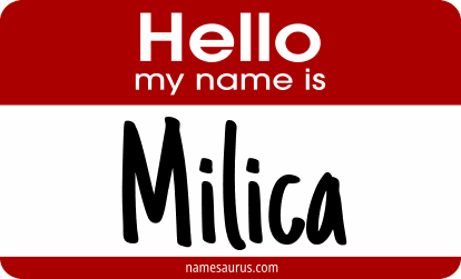 Hello my name is Milica png download