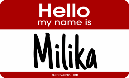 Hello my name is Milika png download