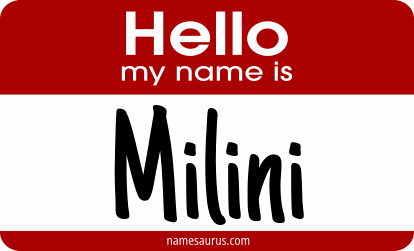 Hello my name is Milini png download