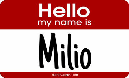 Hello my name is Milio png download