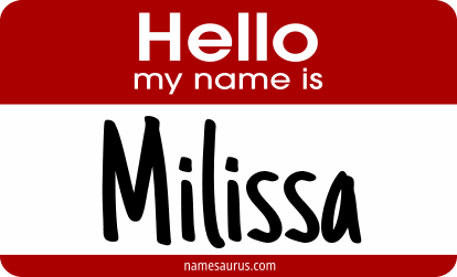 Hello my name is Milissa png download