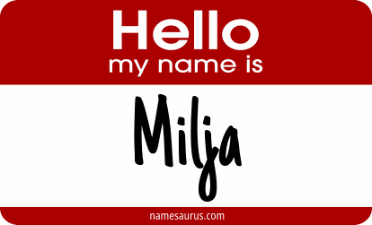 Hello my name is Milja png download