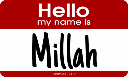 Hello my name is Millah png download