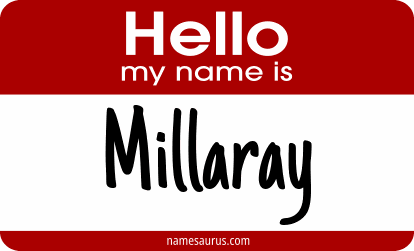 Hello my name is Millaray png download
