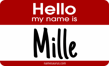Hello my name is Mille png download