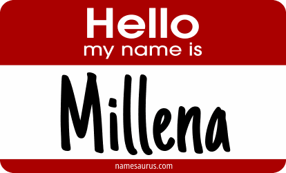 Hello my name is Millena png download