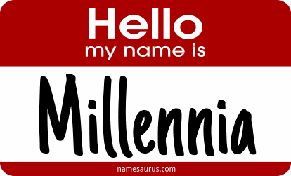 Hello my name is Millennia png download