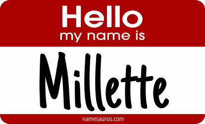 Hello my name is Millette png download