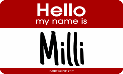 Hello my name is Milli png download