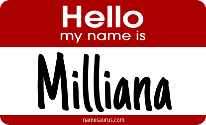 Hello my name is Milliana png download