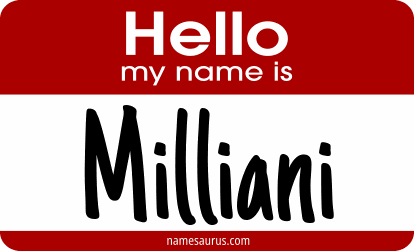 Hello my name is Milliani png download