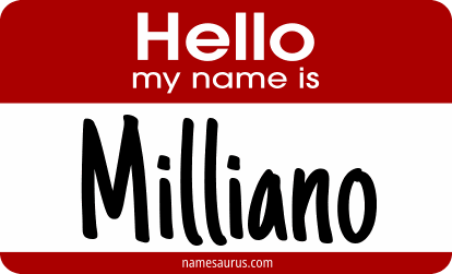 Hello my name is Milliano png download
