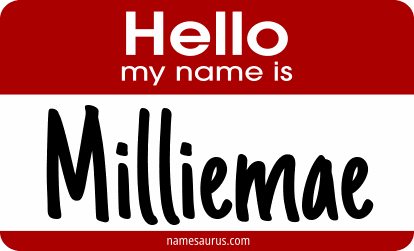 Hello my name is Milliemae png download