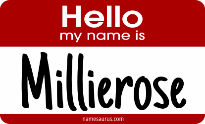 Hello my name is Millierose png download