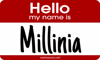 Hello my name is Millinia png download