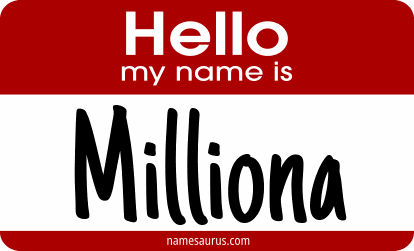 Hello my name is Milliona png download