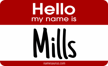 Hello my name is Mills png download
