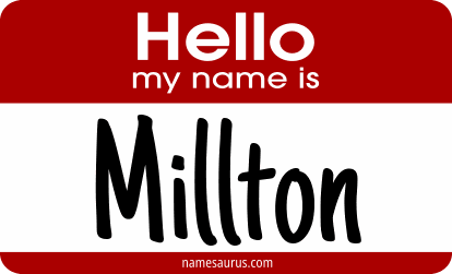 Hello my name is Millton png download