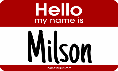 Hello my name is Milson png download