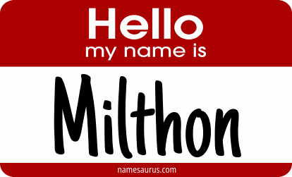 Hello my name is Milthon png download