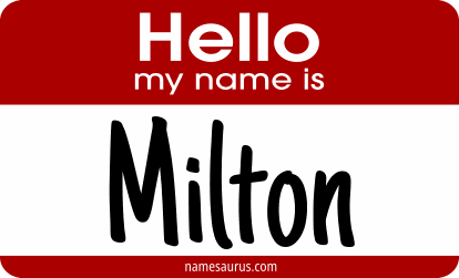 Hello my name is Milton png download