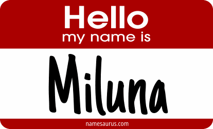 Hello my name is Miluna png download
