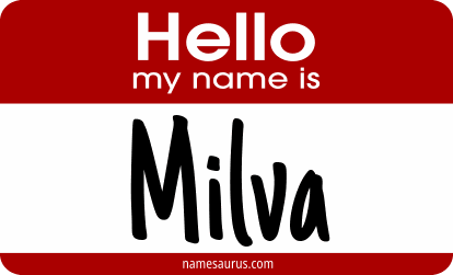 Hello my name is Milva png download