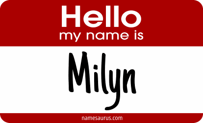 Hello my name is Milyn png download