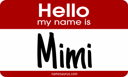 Hello my name is Mimi png download