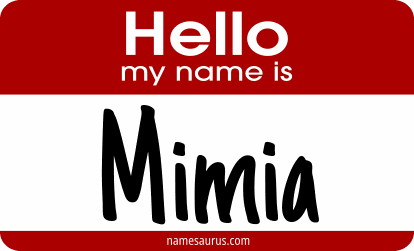 Hello my name is Mimia png download