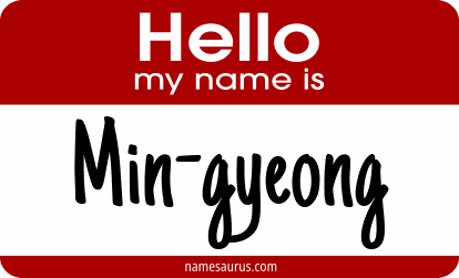Hello my name is Min-gyeong png download