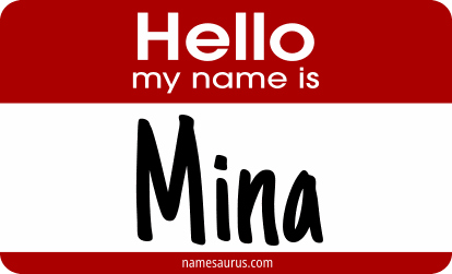 Hello my name is Mina png download