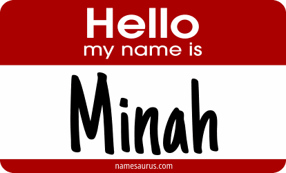 Hello my name is Minah png download
