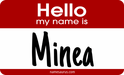 Hello my name is Minea png download
