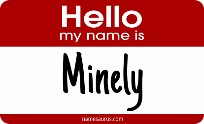 Hello my name is Minely png download