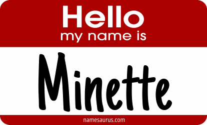 Hello my name is Minette png download