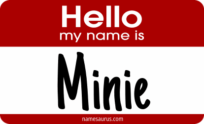 Hello my name is Minie png download