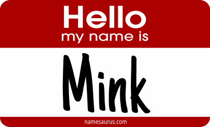 Hello my name is Mink png download