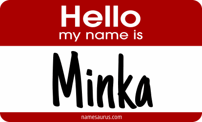Hello my name is Minka png download