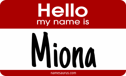 Hello my name is Miona png download
