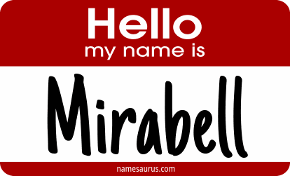 Hello my name is Mirabell png download