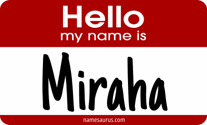 Hello my name is Miraha png download