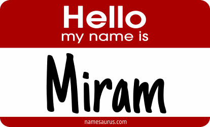 Hello my name is Miram png download