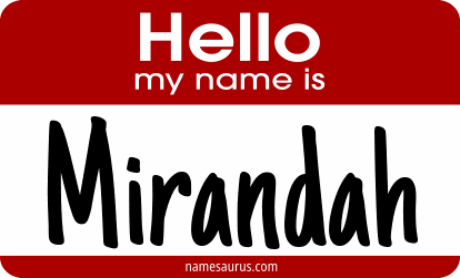 Hello my name is Mirandah png download
