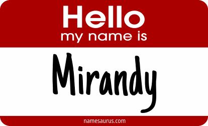 Hello my name is Mirandy png download